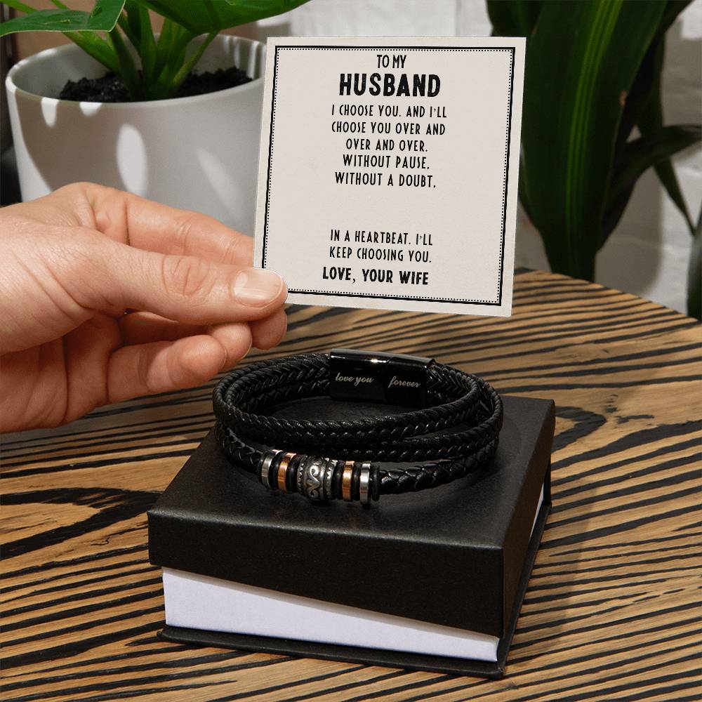 To My Husband-I Choose You-Bracelet