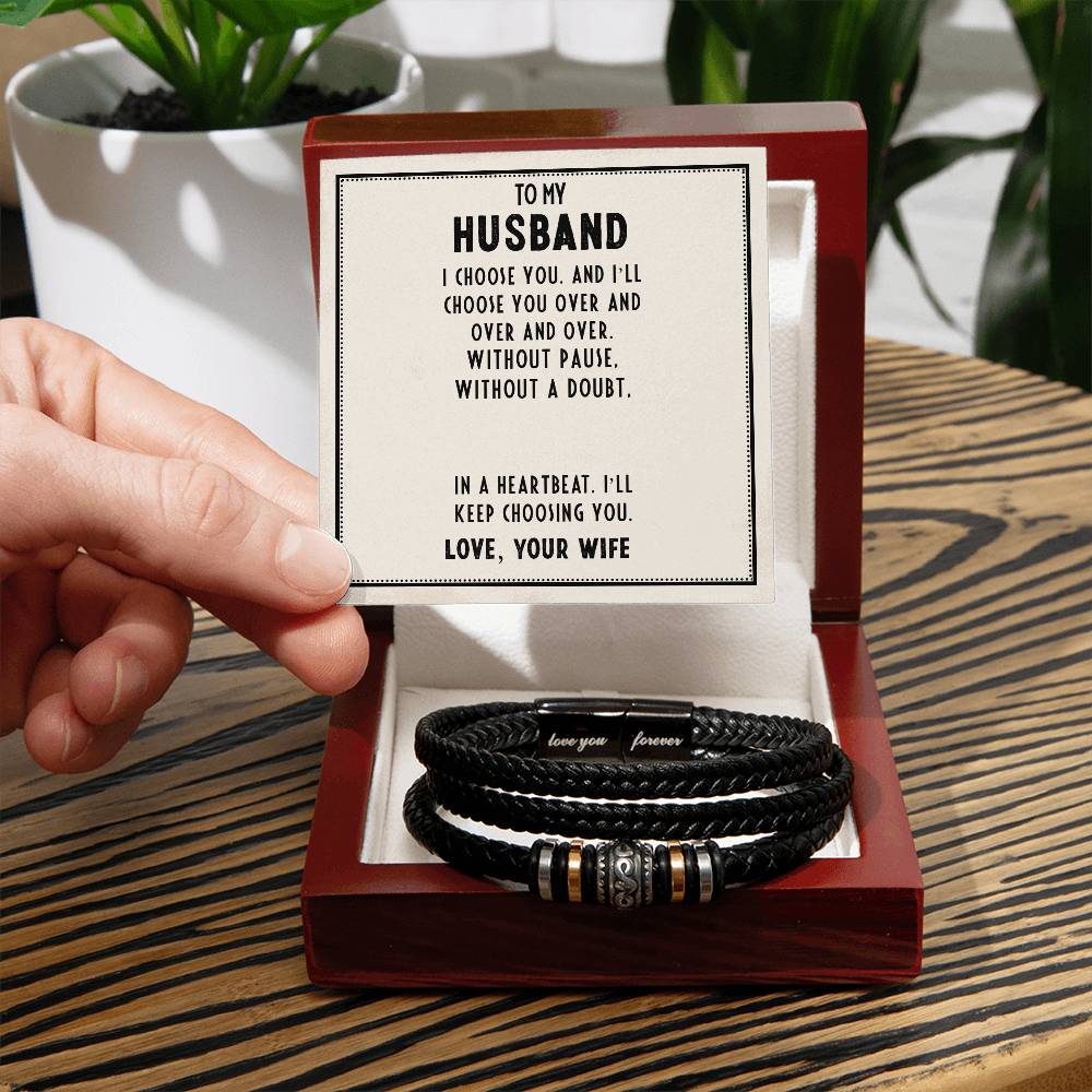 To My Husband-I Choose You-Bracelet