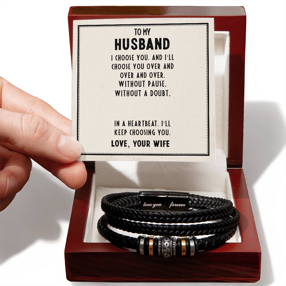 To My Husband-I Choose You-Bracelet